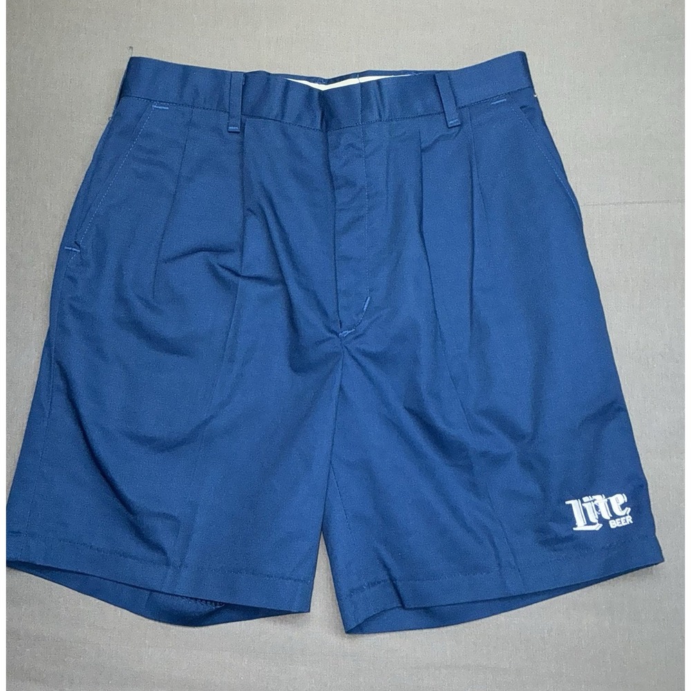 Miller Lite Logo  Blue Shorts Men's Sz 32 Pockets